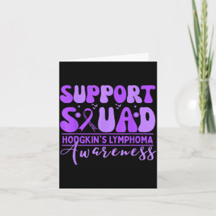 Groovy support squad hodgkins lymphoma lavender card