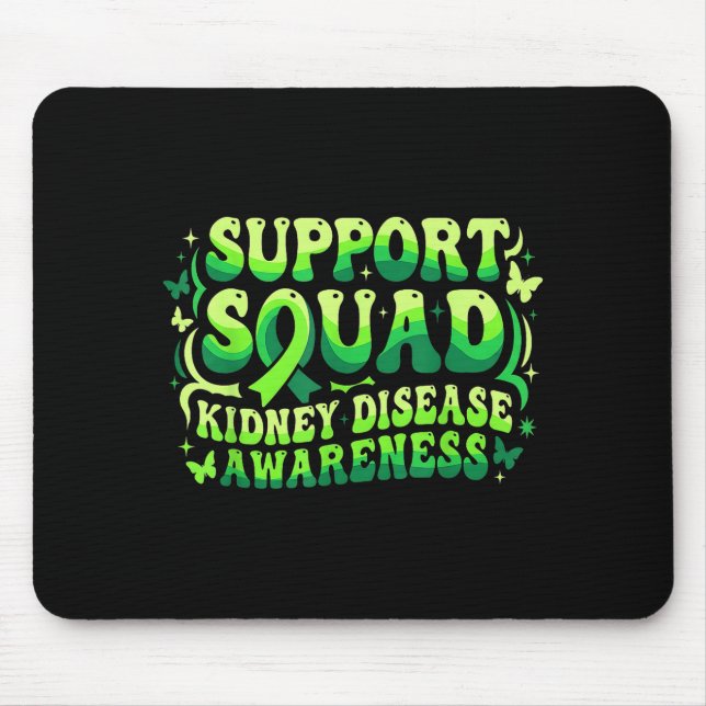Groovy support squad kidney disease awareness mouse pad (Front)