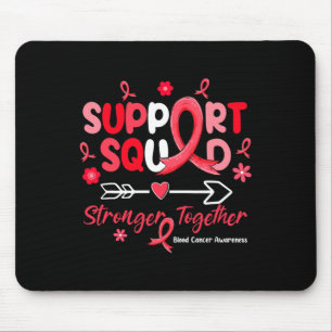 Groovy Support Squad Red Ribbon Blood Cancer Aware Mouse Pad