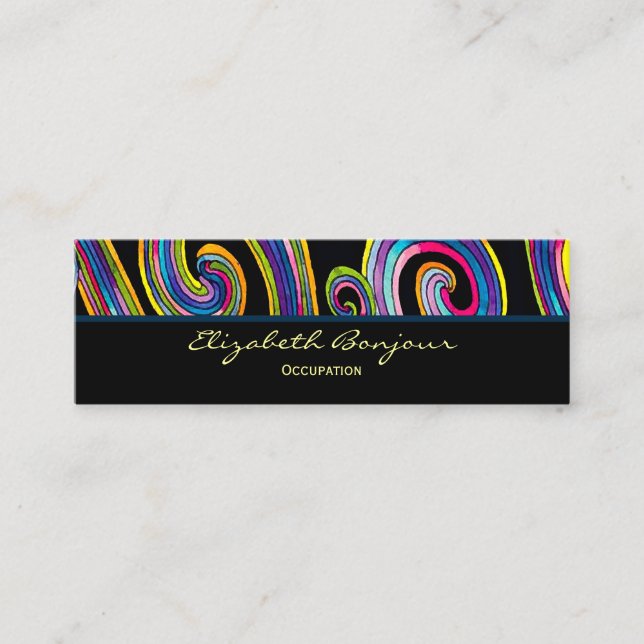 Groovy Swirls ~ Business Card / Calling Card (Front)