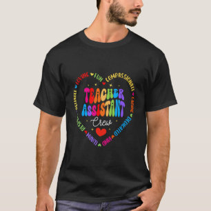 Groovy TA Teacher Assistant Crew Teacher Back to S T-Shirt