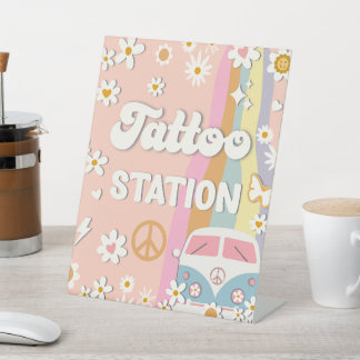 Groovy Tattoo Station Birthday Party Sign
