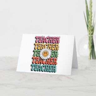 Groovy Teacher Cute Daisy Flower Retro Back School Announcement