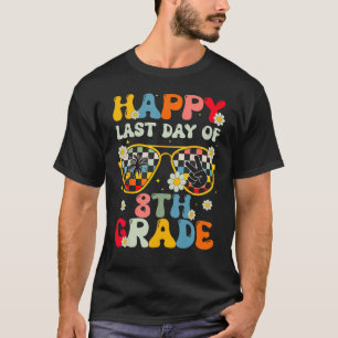 Groovy Teacher Last Day Of School 8th Grade Kids B T-Shirt