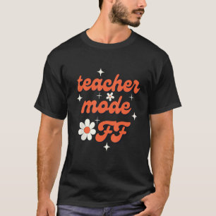 groovy teacher mode off Last Day Of School Summer T-Shirt