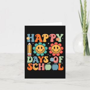 Groovy Teacher Student 100th Day Of School Happy 1 Card