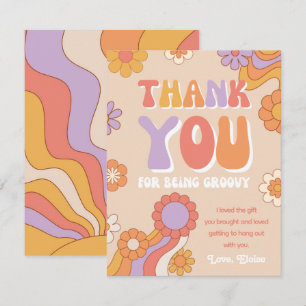 Groovy Thank You Card Retro Thank You Card