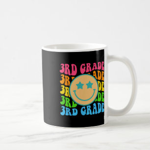 Groovy Third Grade Vibes Face Retro Teachers Byck Coffee Mug