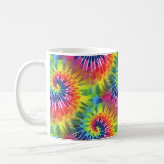 Groovy Tie Dye Hippie Style Mug (Left)