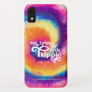 Groovy Tie Dye Pattern   Retro Little Hippie iPhone XR Case