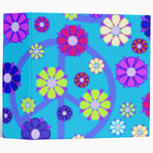 GROOVY TIMZ FLOWER POWER LOVE AND PEACE BINDER