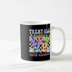 Groovy Treat All Bunnies With Kindness Teacher Eas Coffee Mug