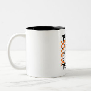 Groovy Trick Or Teach Ghost Teacher Halloween Two-Tone Coffee Mug