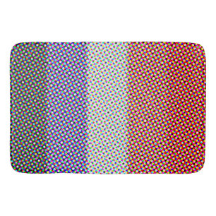 Groovy Trippy Abstract Cupioromantic Pride Flag Bath Mat