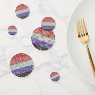 Groovy Trippy Abstract Cupioromantic Pride Flag Confetti