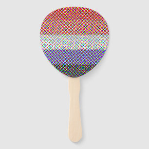 Groovy Trippy Abstract Cupioromantic Pride Flag Hand Fan