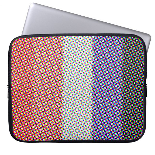 Groovy Trippy Abstract Cupioromantic Pride Flag Laptop Sleeve (Front)
