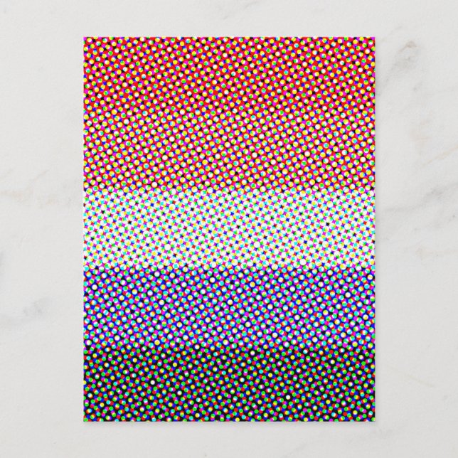 Groovy Trippy Abstract Cupioromantic Pride Flag Postcard (Front)