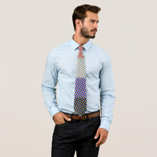 Groovy Trippy Abstract Cupioromantic Pride Flag Tie