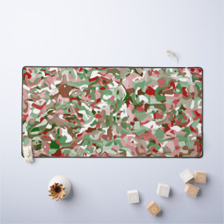 Groovy Trippy Boho Retro Festive Christmas Camo  Desk Mat