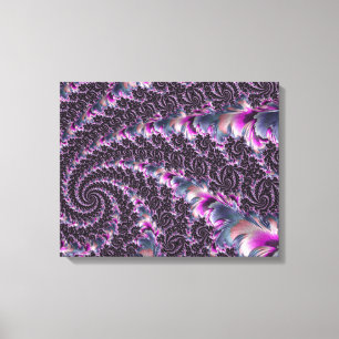 Groovy Trippy Funky Psychedelic Spiral Fractal Art Canvas Print