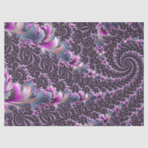 Groovy Trippy Funky Psychedelic Spiral Fractal Art Tissue Paper