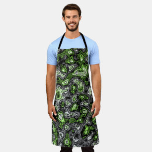 Groovy Trippy Grungy Funky Abstract Agender Pride Apron