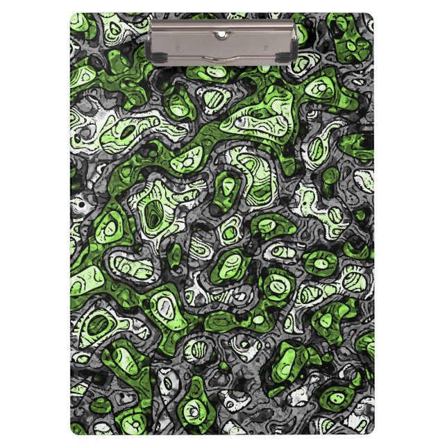 Groovy Trippy Grungy Funky Abstract Agender Pride Clipboard (Front)