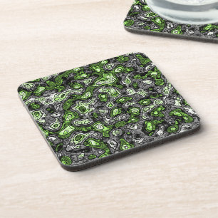 Groovy Trippy Grungy Funky Abstract Agender Pride Coaster