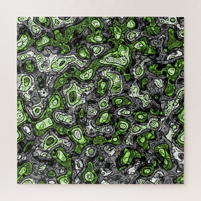 Groovy Trippy Grungy Funky Abstract Agender Pride Jigsaw Puzzle (Vertical)