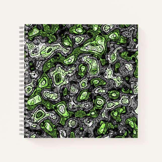 Groovy Trippy Grungy Funky Abstract Agender Pride Notebook (Front)