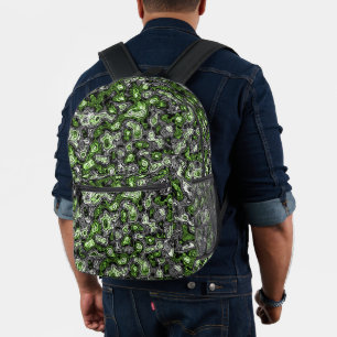 Groovy Trippy Grungy Funky Abstract Agender Pride Printed Backpack