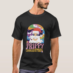 Groovy Trippy Santa Claus Christmas Design 2023 Xm T-Shirt