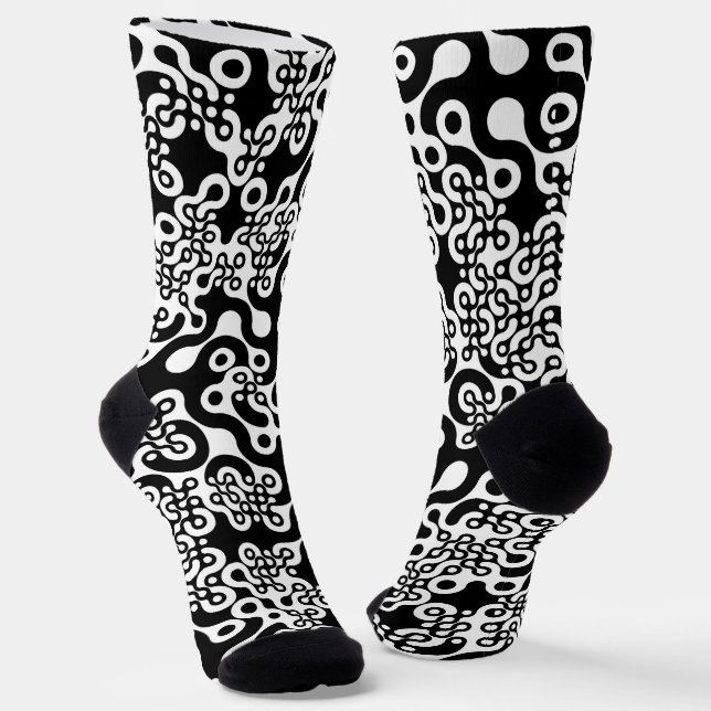 Groovy Trippy Truchet Tiles Phone Ring Stand Socks (Angled)
