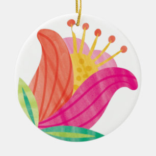GROOVY TULIP CERAMIC ORNAMENT