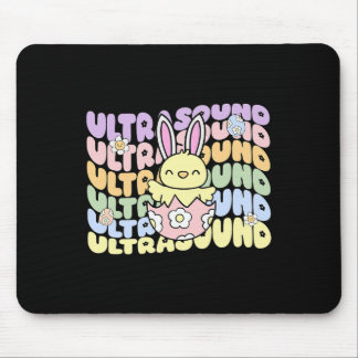 Groovy Ultrasound Tech Bunny Chick Eggs Easter Son Mouse Pad