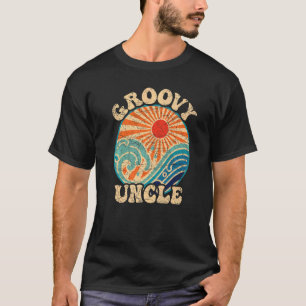 Groovy Uncle 70s Aesthetic Nostalgia 1970's Retro T-Shirt