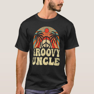 Groovy Uncle 70s Aesthetic Nostalgia 1970's Retro T-Shirt