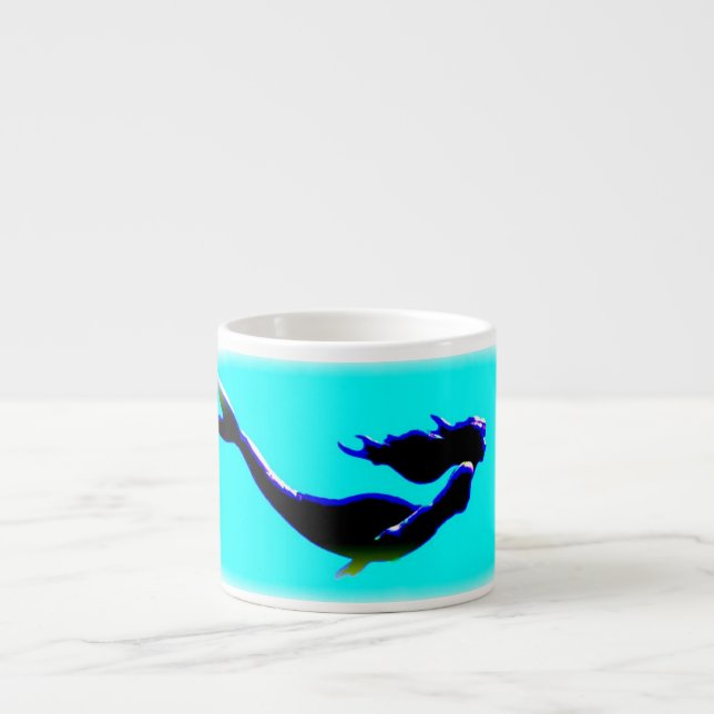 groovy underwater mermaids espresso cup (Front)