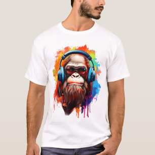 Groovy Urban Ape in Tunes T-Shirt