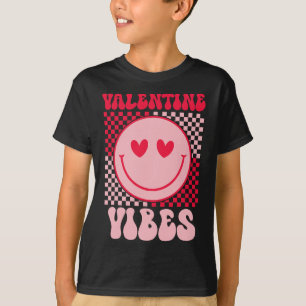 Groovy Valentine Vibes Valentines Day For Girl Wom T-Shirt