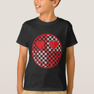 Groovy Valentines Day Heart Smile Valentine Vibes T-Shirt