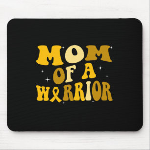Groovy Vintage Childhood Cancer Awareness Mom Of W Mouse Pad