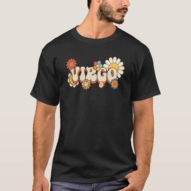 Groovy Virgo August September birthday astrology Z T-Shirt (Front)