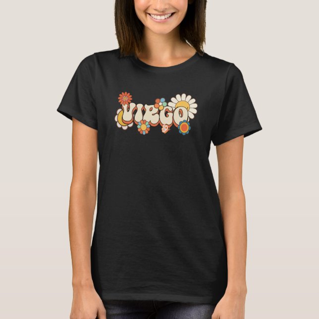Groovy Virgo August September birthday astrology Z T-Shirt (Front)