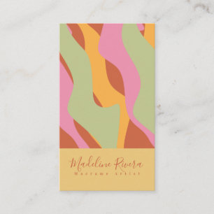 Groovy Waves Artist Handmade Artisan Designer Business Card