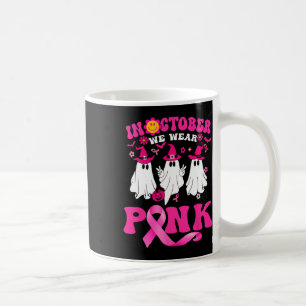 Groovy Wear Pink Breast Cancer Warrior Cute Ghost Coffee Mug