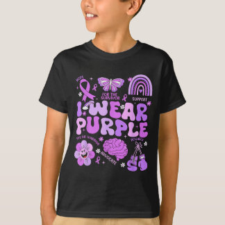 Groovy Wear Purple Support Epilepsy Awareness Day T-Shirt