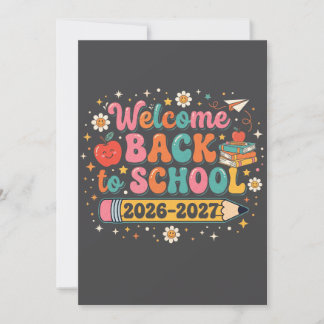 Groovy Welcome Back to School 2026-2027 Teacher  Invitation