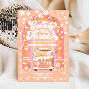 Groovy Wild & Trois Invitation d'anniversaire